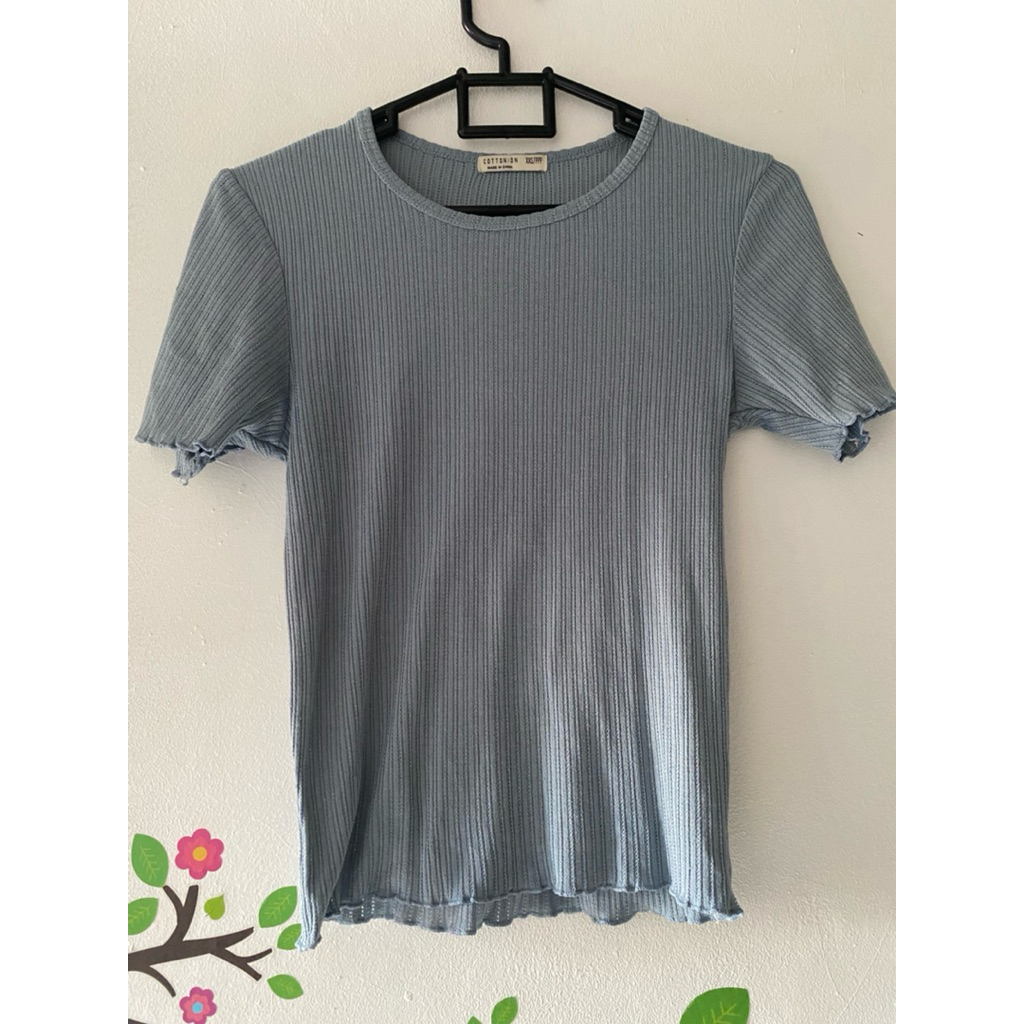 cotton on crop top ribbed knit