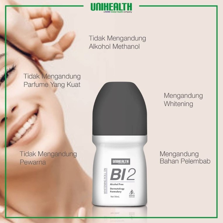 BI2 Deodorant Roll On Mencerahkan Ketiak Alami
