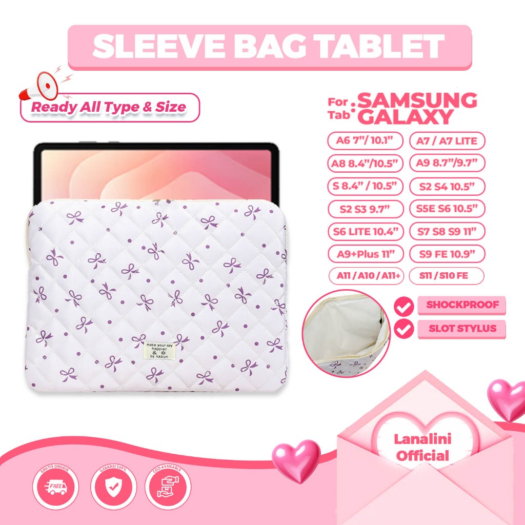 Sleeve Pelindung Case Samsung Galaxy Tab A11 S11 A9+ A9 Plus 11" A7 A8 10.5 inch S5e S7 S8 S9 S10 Li