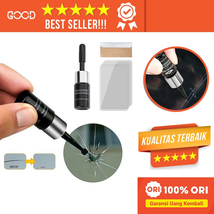 Alat Reparasi Kaca Mobil Retak Baret Windshield Repair Cairan Perbaikan Kaca Pecah Seribu Praktis