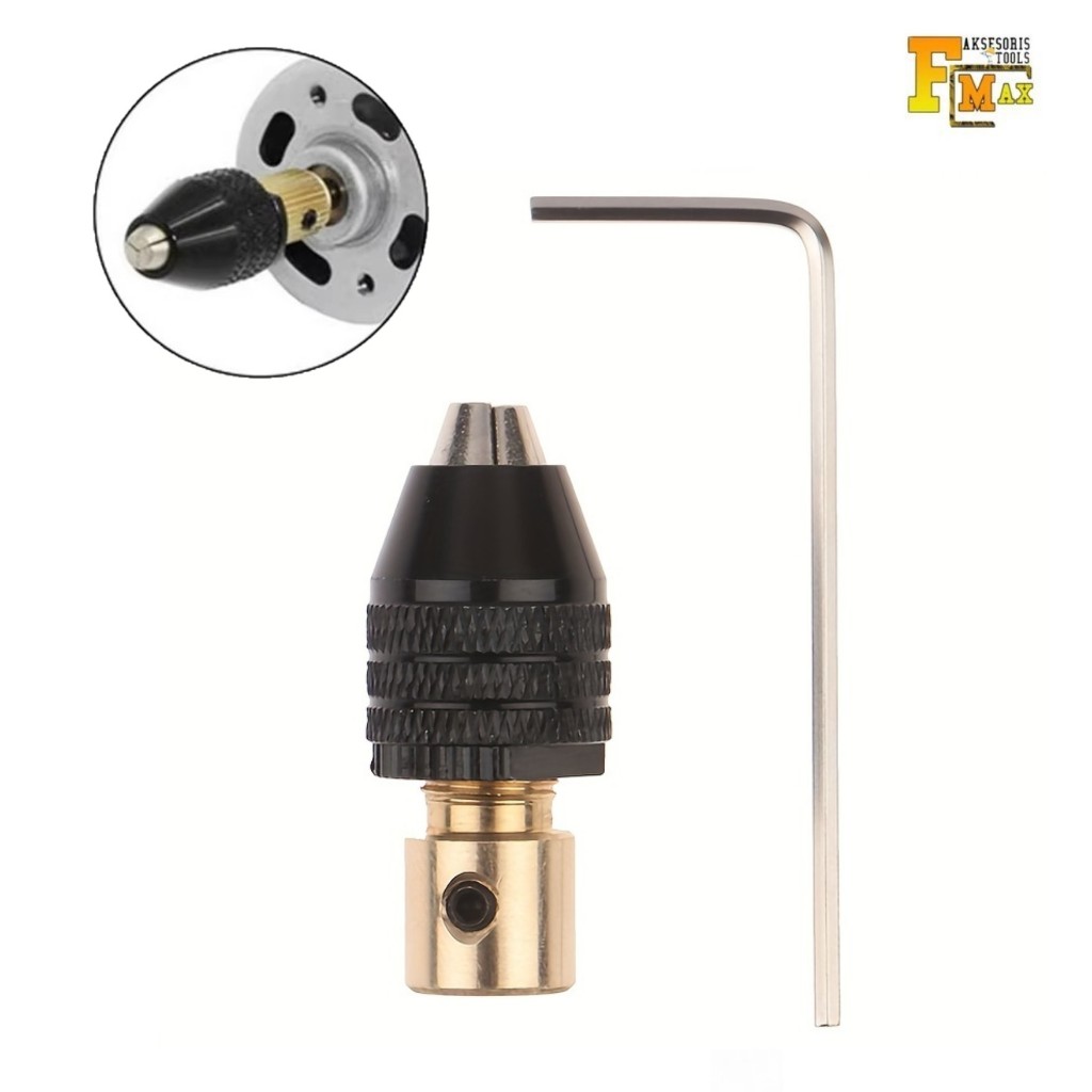 Mini Drill Chuck Bit Quick Change 0.3-3.5mm Alat Pengubah Dinamo Jadi Mesin Bor