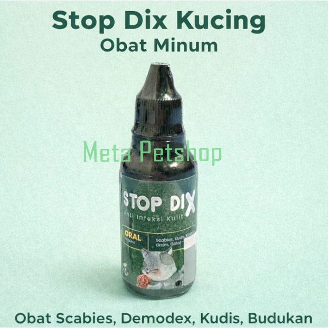 Obat Minum Jamuran Kucing Stop Dix Kucing Obat Minum Scabies Infeksi Kulit Stopdix Demodex Gatal