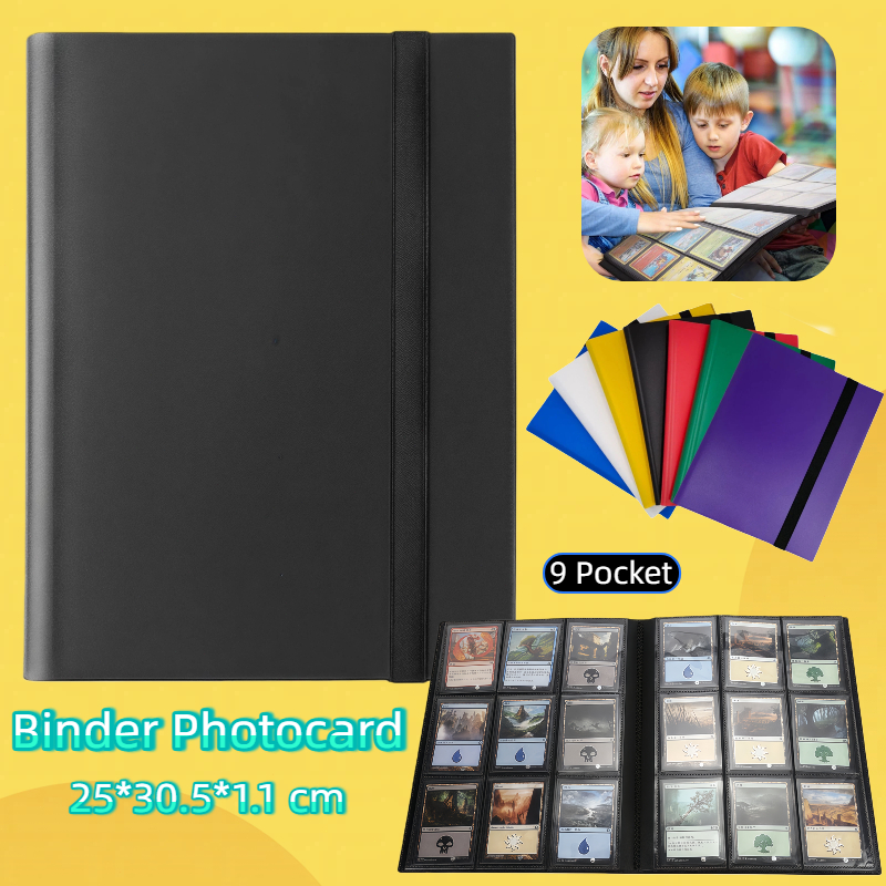 Strap Binder Card Album 9Pocket 360pcs Buku Koleksi Kartu untuk TCG CCG Pokemon Yugioh MTG ONE PIECE