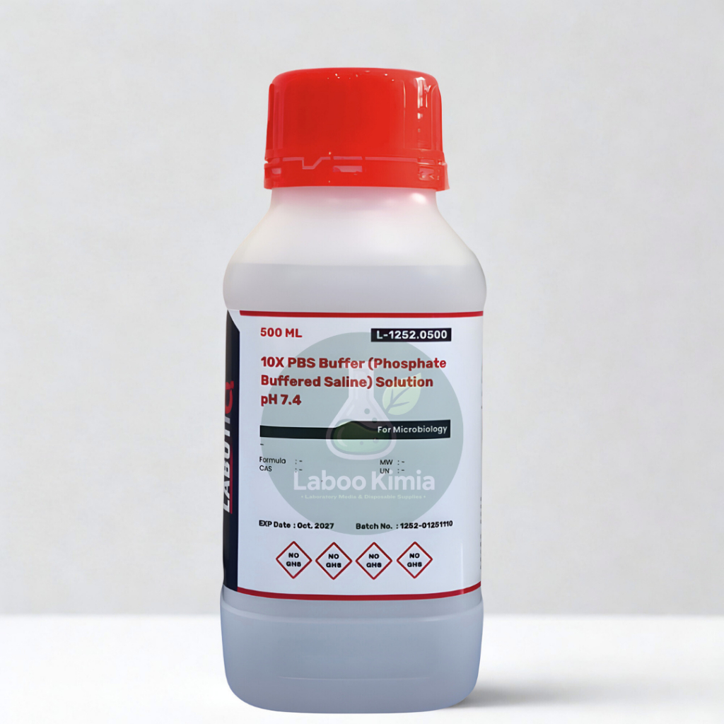 10X PBS (Phosphate Buffered Saline) Solution pH 7.4, 500 mL | LABOTIQ