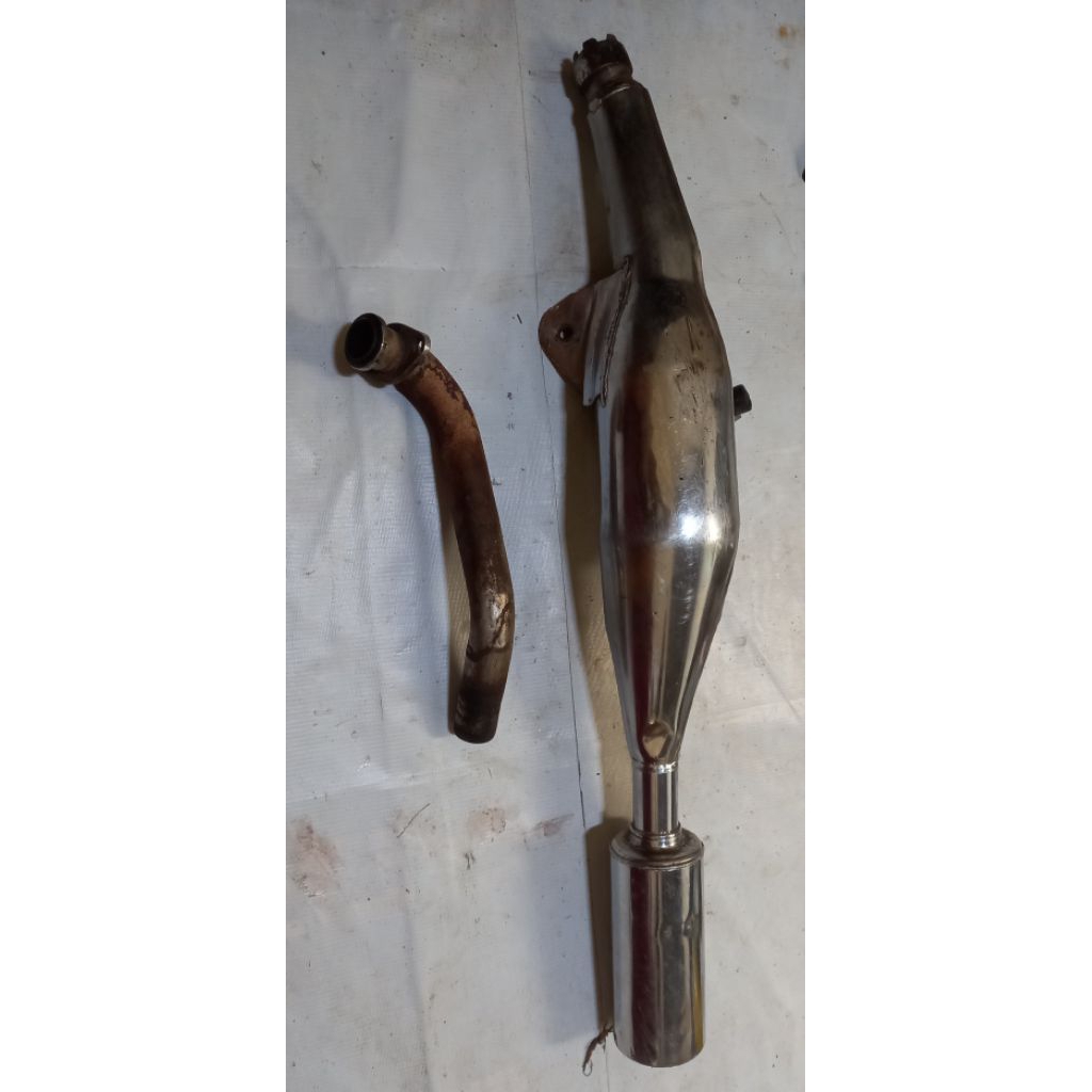 Knalpot F1ZR Original copotan motor standar belum bobokan lengkap leheran original