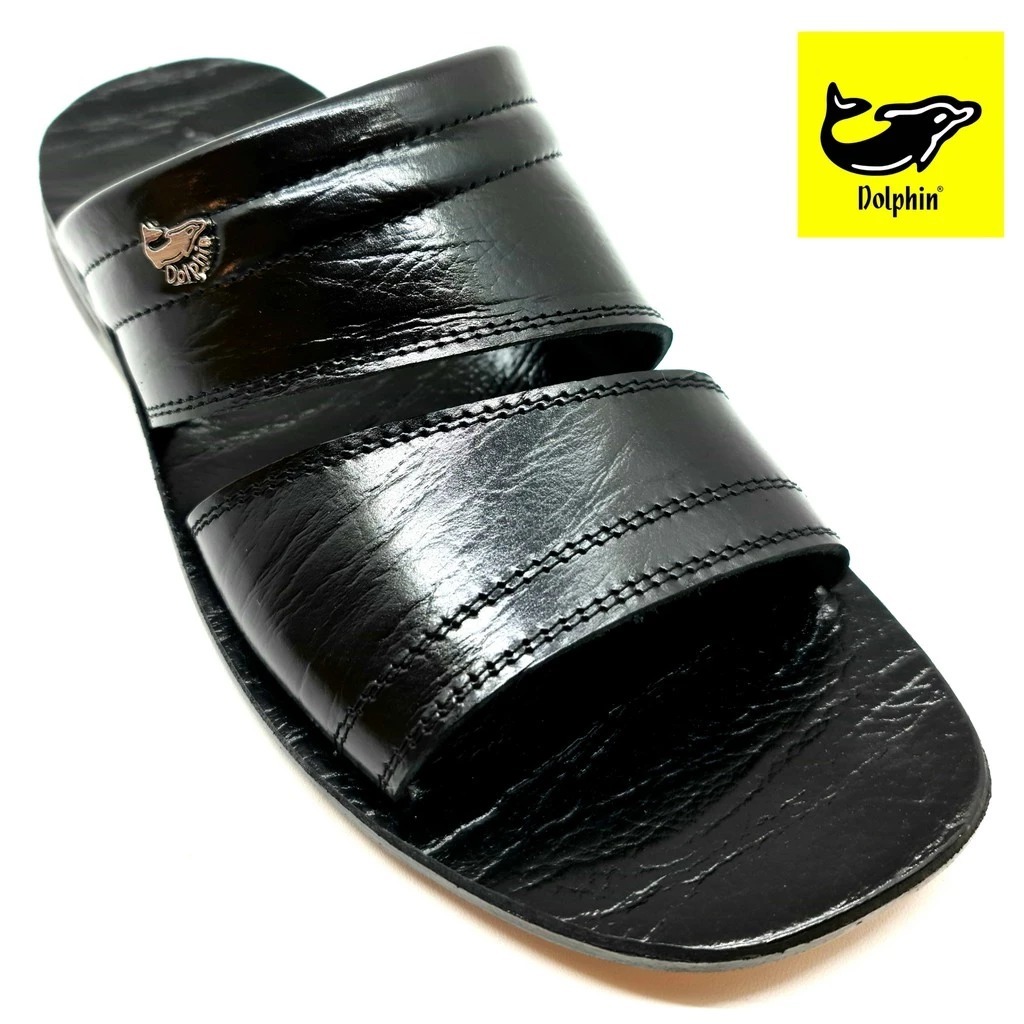 Dolphin Sandal Slide Pria Kulit Asli "D-25" Classic Series Sendal Kulit Asli Pria Dolphin Original 1