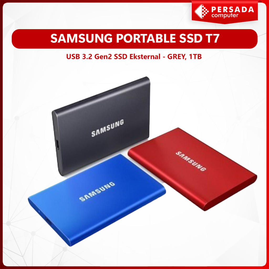Samsung Portable SSD T7 USB 3.2 Gen2 1TB I 2TB SSD Eksternal