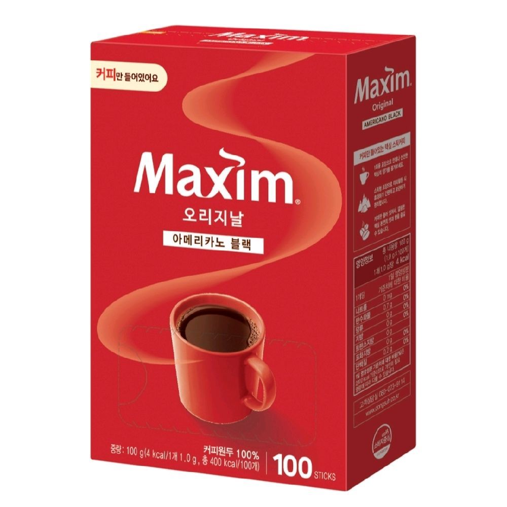 Maxim Coffee Original Americano Black No Sugar/Maxim Kopi Hitam Ori Korea