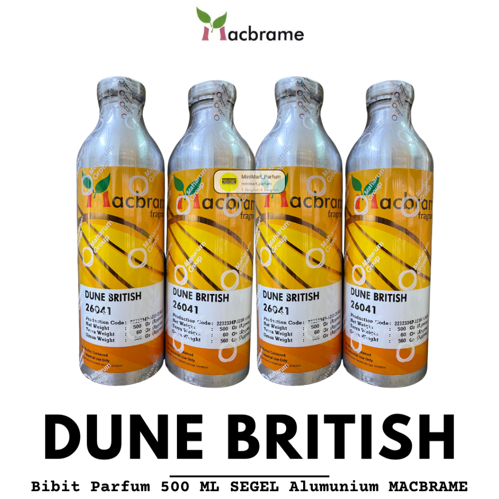 Bibit Parfum DUNE BRITISH Berkualitas Dunhil London ( 500 ML SEGEL Alumunium ) MACBRAME