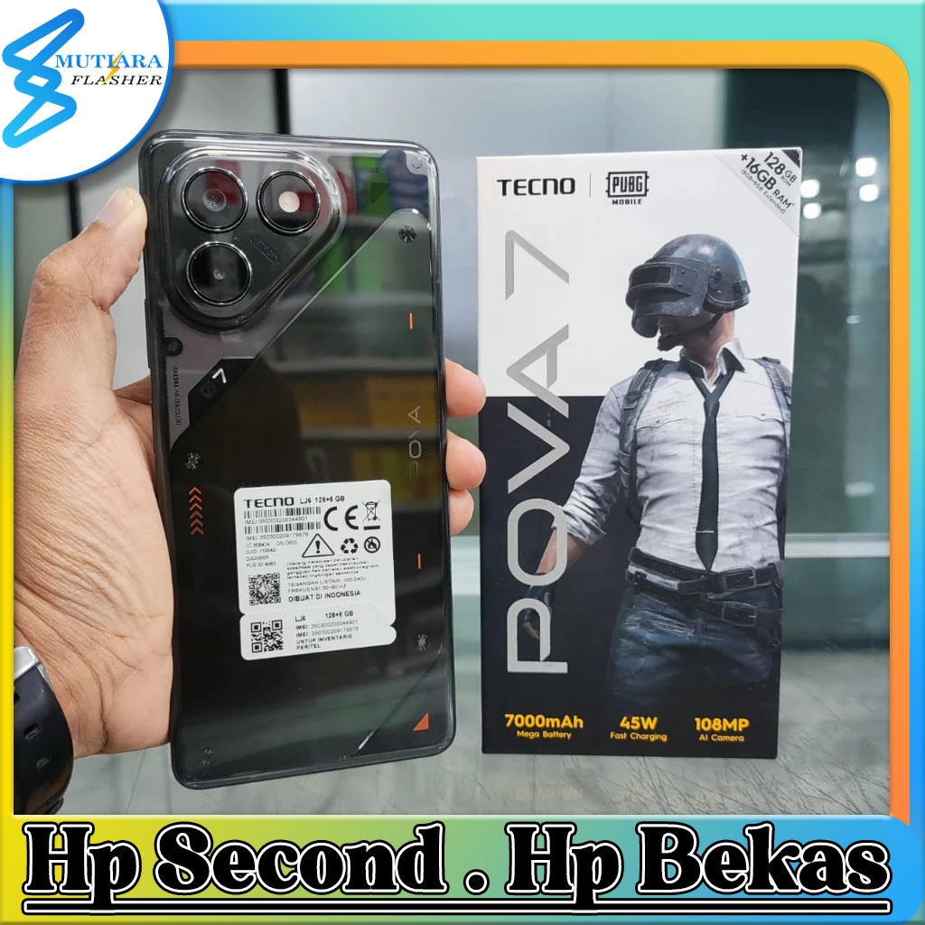 Tecno Pova 7 4G Ram 8/128GB | Ram 8/256GB Bekas Original Flasher Store