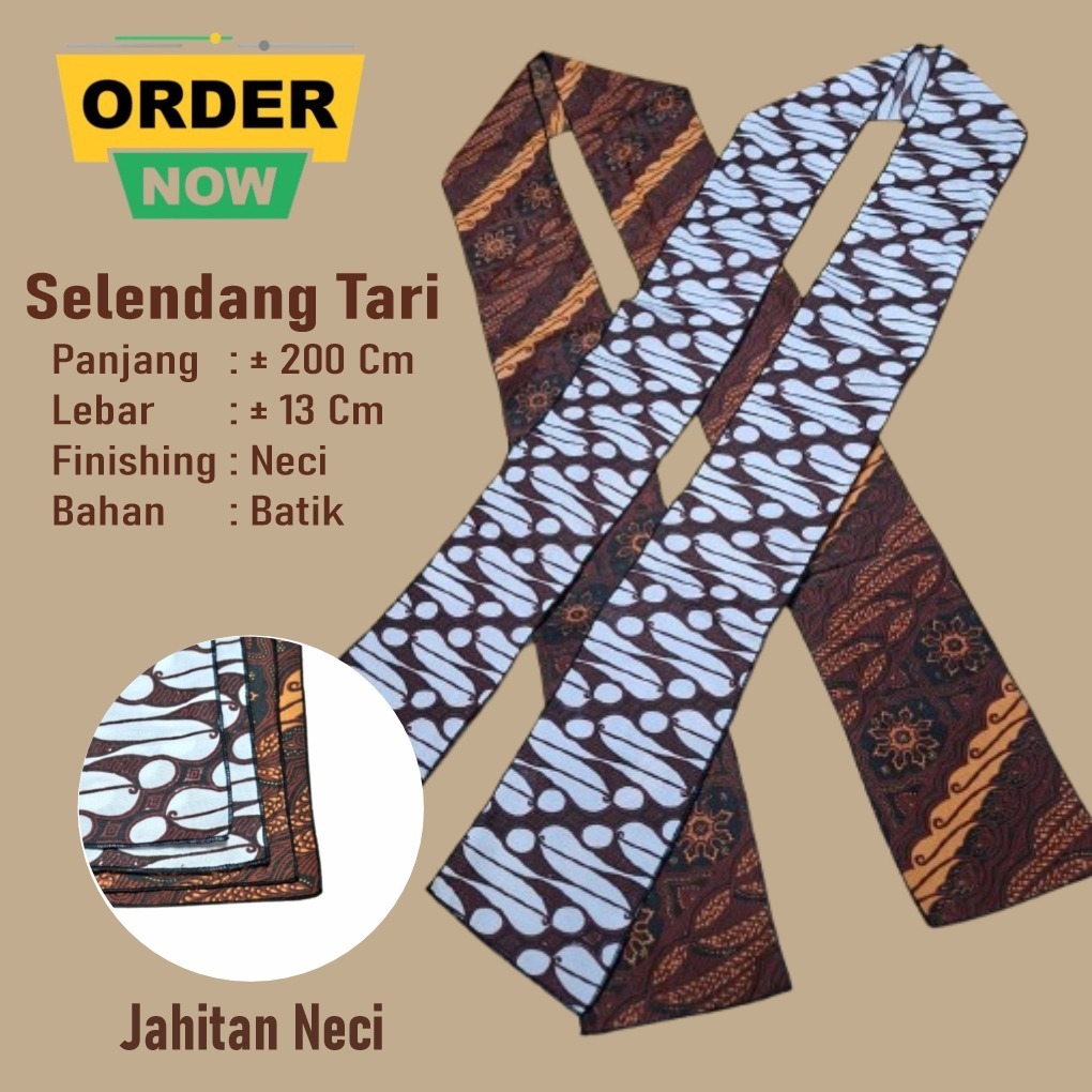 Selendang tari/sampur tari/selendang/sampur/selendang batik/selendang cukin/sampur batik/syal tari/s