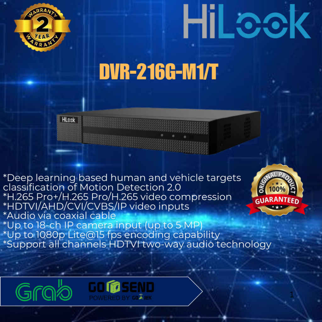 HILOOK DVR 16 CHANNEL DVR-216G-M1/T