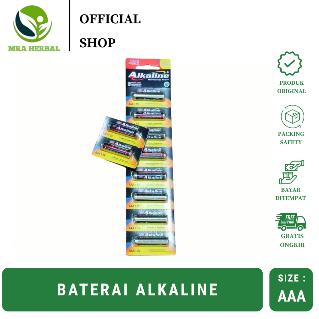 ABC Alkaline AAA (A3) | Baterai Alkaline ABC | Alkaline ABC Batre A3
