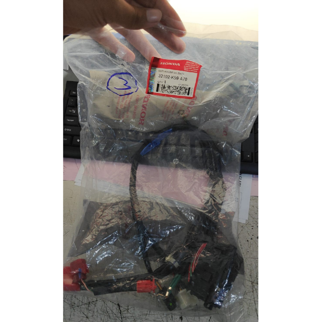 32102K59A70 Kabel Battre (Sub Harness) Honda New Vario 150 eSP K59J ORIGINAL ASLI AHM HONDA