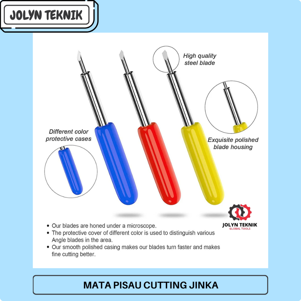 Mata Pisau Cutting Sticker Roland, Redsail, Jinka Rhinotech 30/45/60 Derajat Pisau Pemotong Tungsten