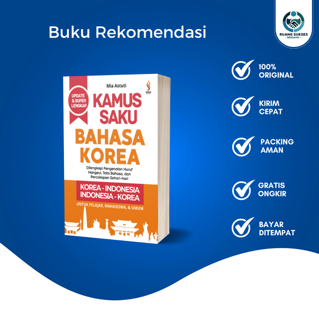 Kamus Saku Bahasa Korea - Ranah Buku - Kamus Bahasa Korea Lengkap, Kamus Praktis Bahasa Korea