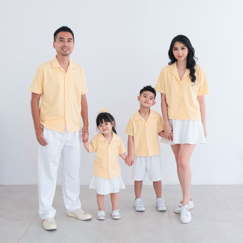 Isla Gaby Family Butter Yellow - Yellow - Set Pakaian Keluarga - Baju Couple - Baju Keluarga - Baju 