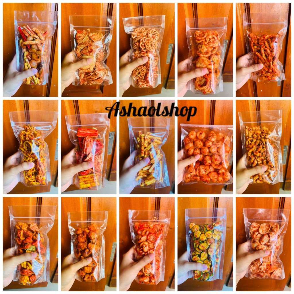 ANEKA KERUPUK SEBLAK DAUN JERUK SEBLAK MIX CAMPUR/B.STIK/B.KOIN/K.JENGKOL ASBES/K.RAFAEL/M.KRIUK/M.B