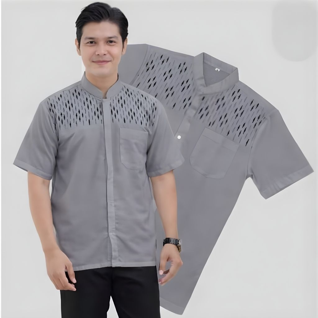 Baju Koko Lengan Pendek - Motif Jasuke