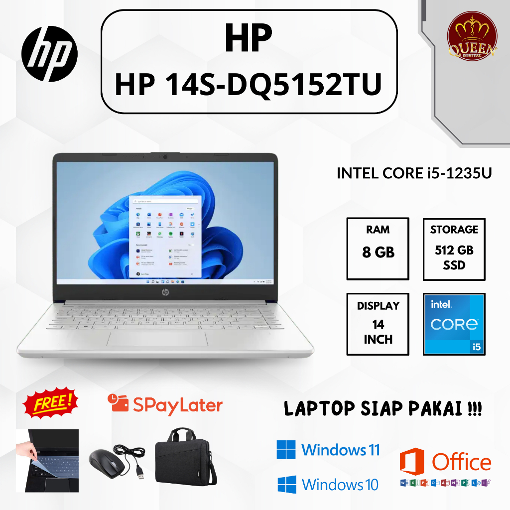 HP 14S | INTEL CORE i5-1235U | 8GB RAM | SSD 512GB | 14 INCH