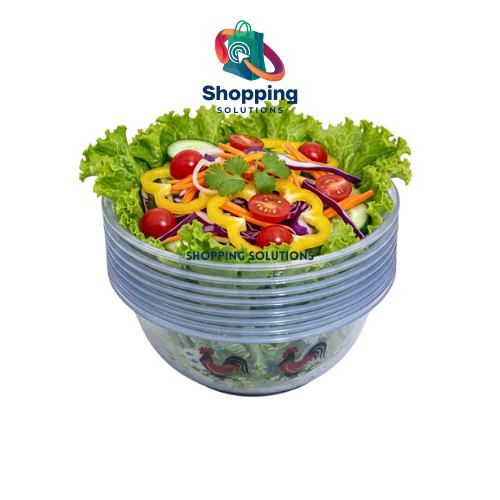 1 Lusin (12Pcs) Mangkok Makan Jago Besar Plastik Bening Premium APP Kicthenware