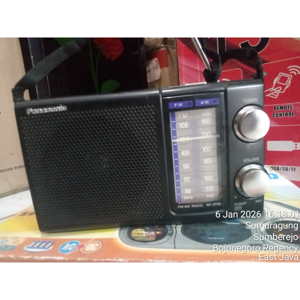 Radio Panasonic Timbul (ORI)2band FM/AM tipe RF-2750 /RF 3750 Suara Super Horeg Bekas berkwalitas