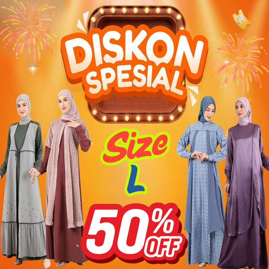 NIBRAS PROMO 50% GAMIS DEWASA SIZE L