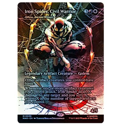 MTG Magic The Gathering Marvel Eternal-Legal Foil: Alibou, Ancient Witness (Iron Spider, Civil Warri