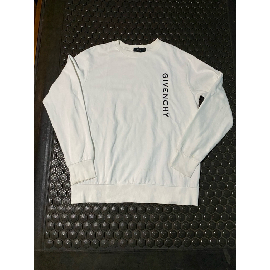 CREWNECK SWEATER LUXURY GIVENCHY PUTIH TULANG MEWAH BRANDED
