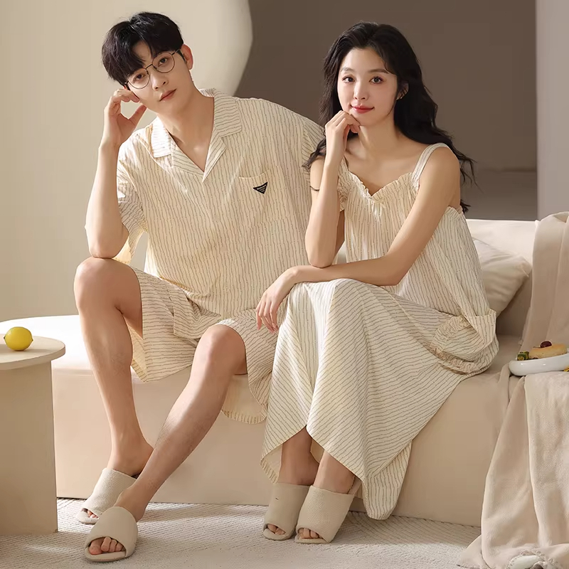 Piyama Couple Modal Premium | Set Baju Tidur Pasangan Pria & Wanita | Adem & Nyaman untuk Sehari-har