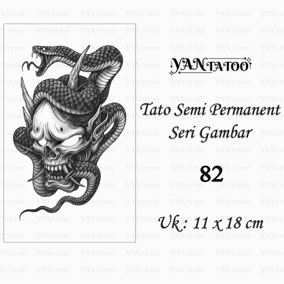 YanTatoo - Stiker Tato Semi Permanen Tahan Lama Seri Gambar 82