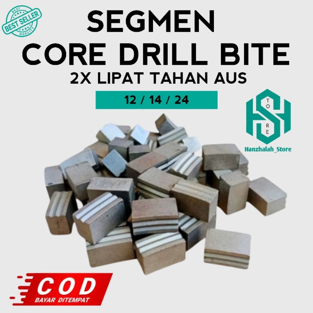 SEGMEN MATA BOR SUMUR/ CORE BITS MATA BOR TEMBUS BATU/UNTUK BATUAN GRANIT