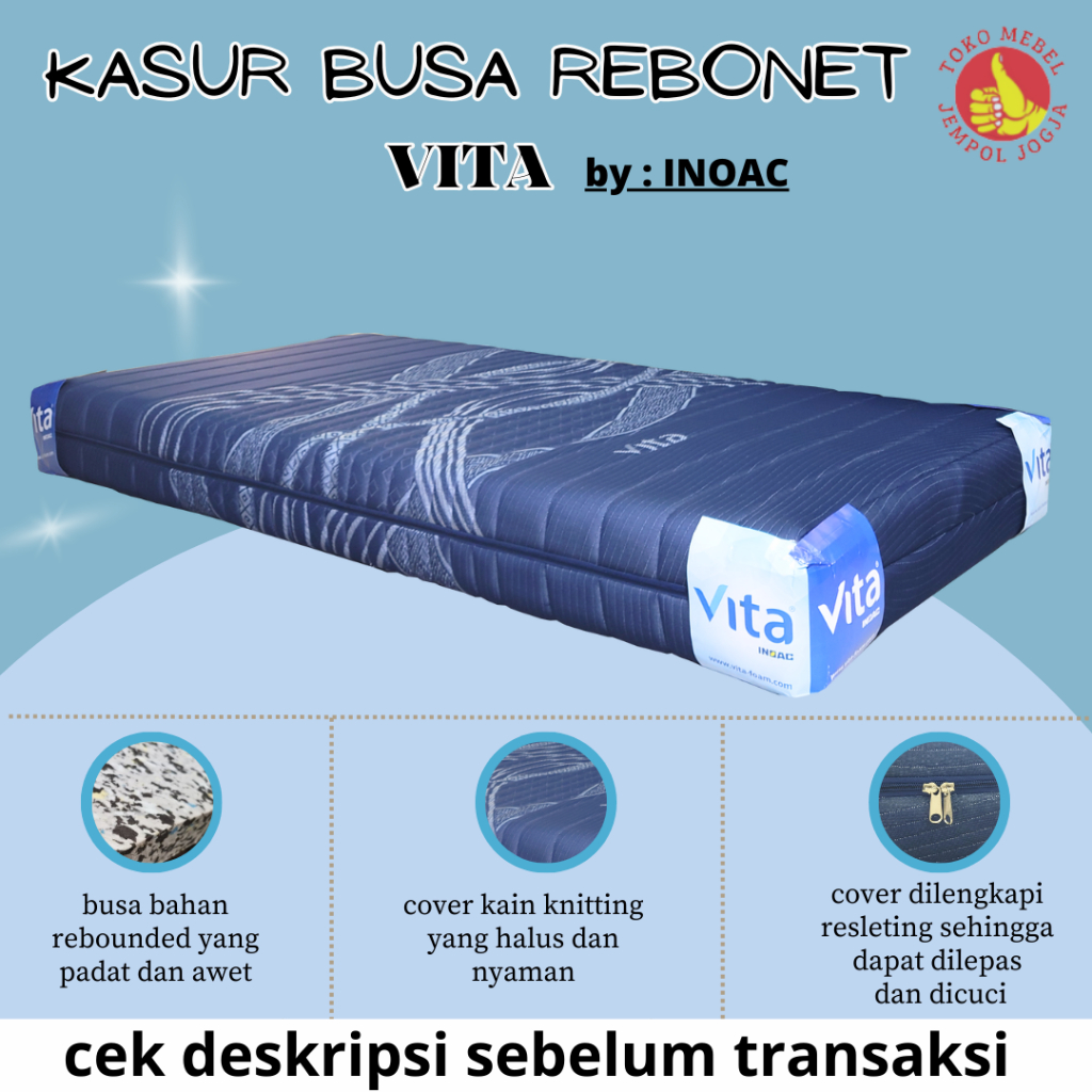 Kasur busa rebonet orthopedic vita by inoac