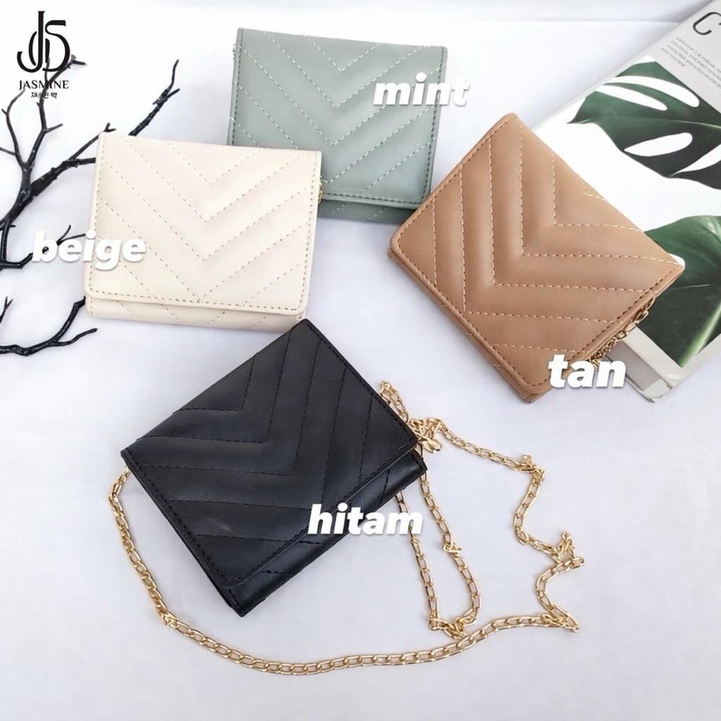 JASMINE - Dompet ASHALINA / Tas Selempang Wanita / Dompet Tali Rantai Tas Viral