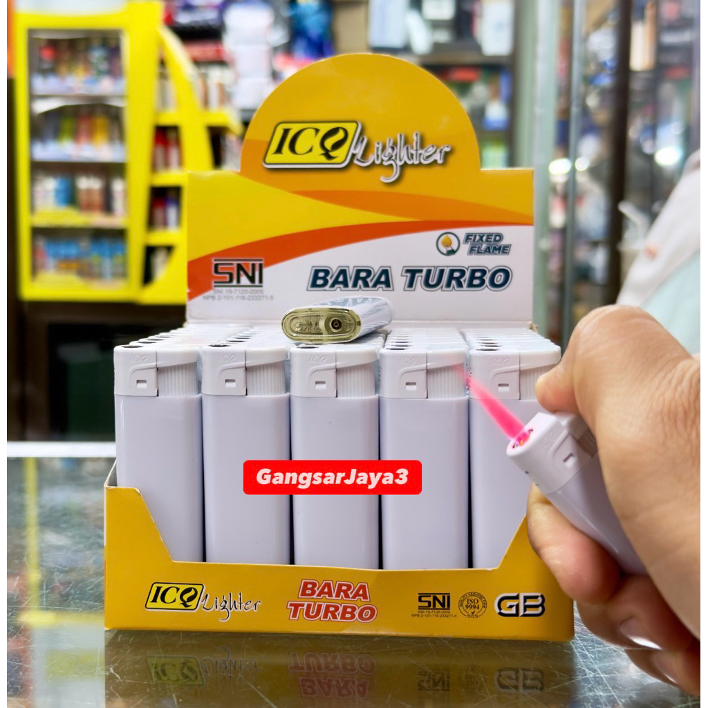 korek bara polos ICQ putih bisa isi ulang | 50pcs