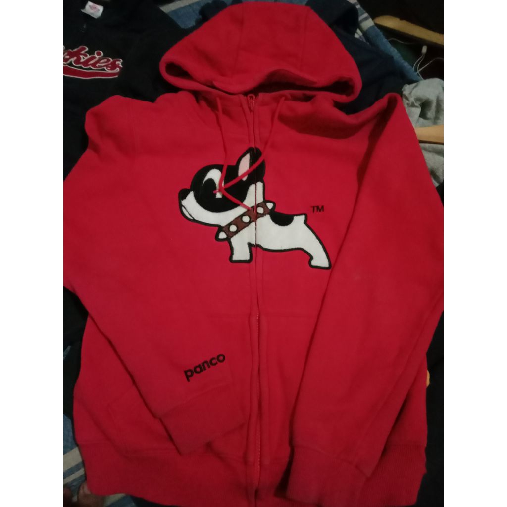 Zipper Pancoat Pink logo Timbul