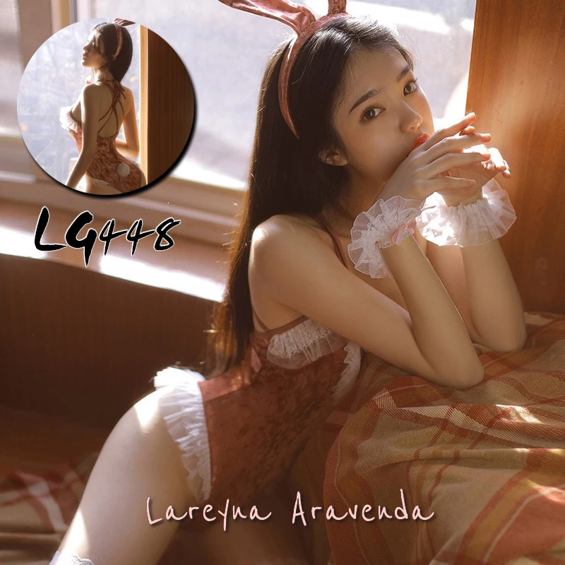 [SDW] pekanbaru/Lareyna Aravenda Set Lingerie Sexy + Bando Fantasy Kostum Bunny Beludru Kostum LG448