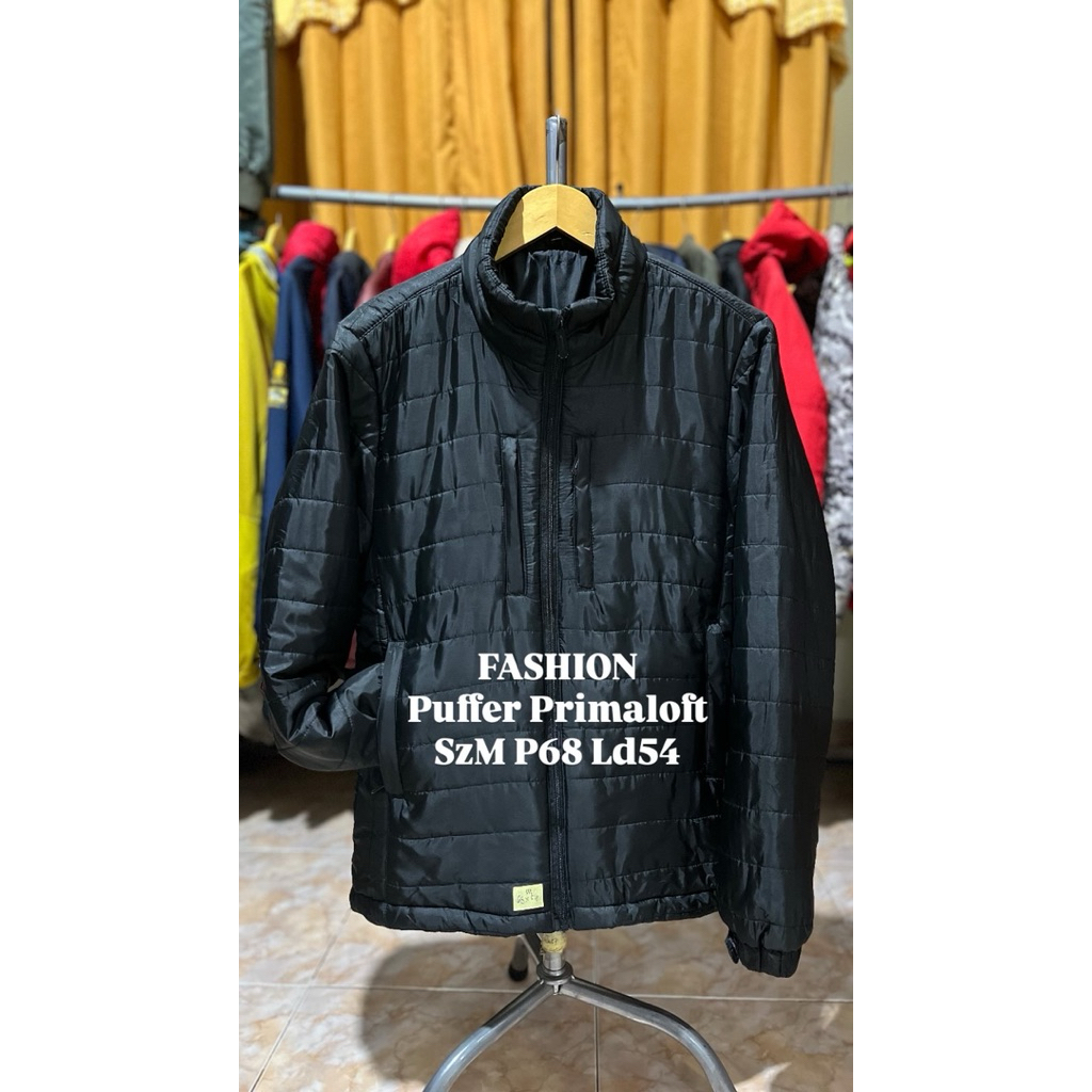 JAKET PUFFER FASHION HITAM