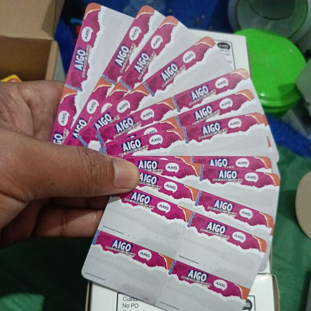 voucher Axis kosongan / zero bahan injek data