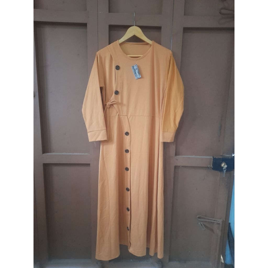 Gamis Perempuan Kuning Kunyit Jumbo