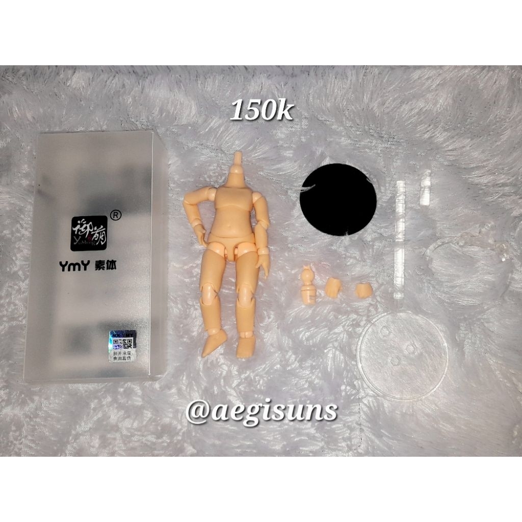 YMY nendo doll body 10cm + sepatu kulit boneka ob11