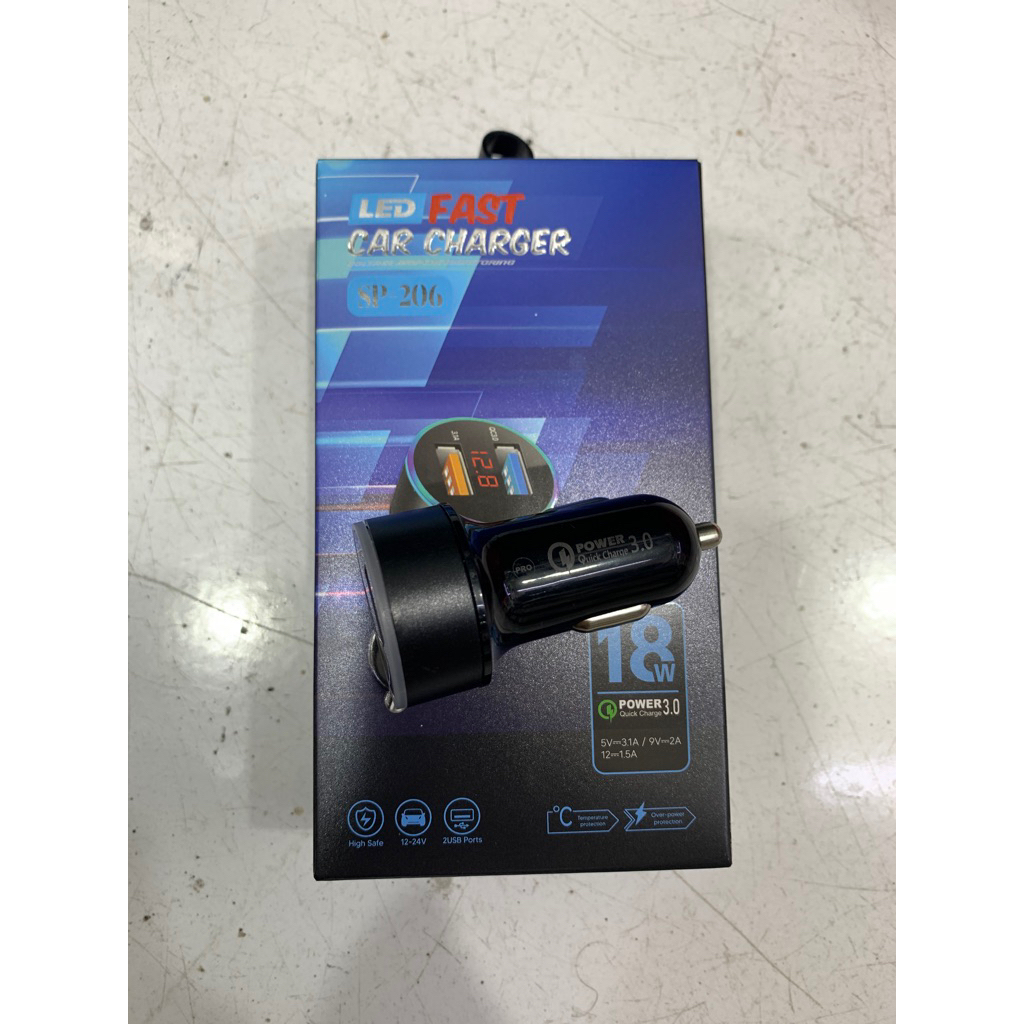 LED Charger Mobil SP-206 18W super fast charger
