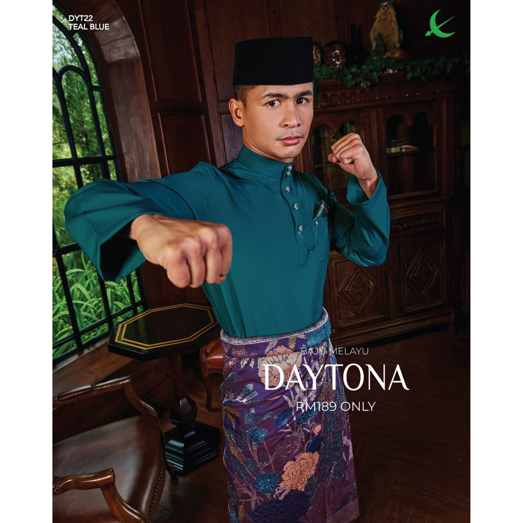 ELRAH Baju Melayu Premium DAYTONA | Set Raya 2026