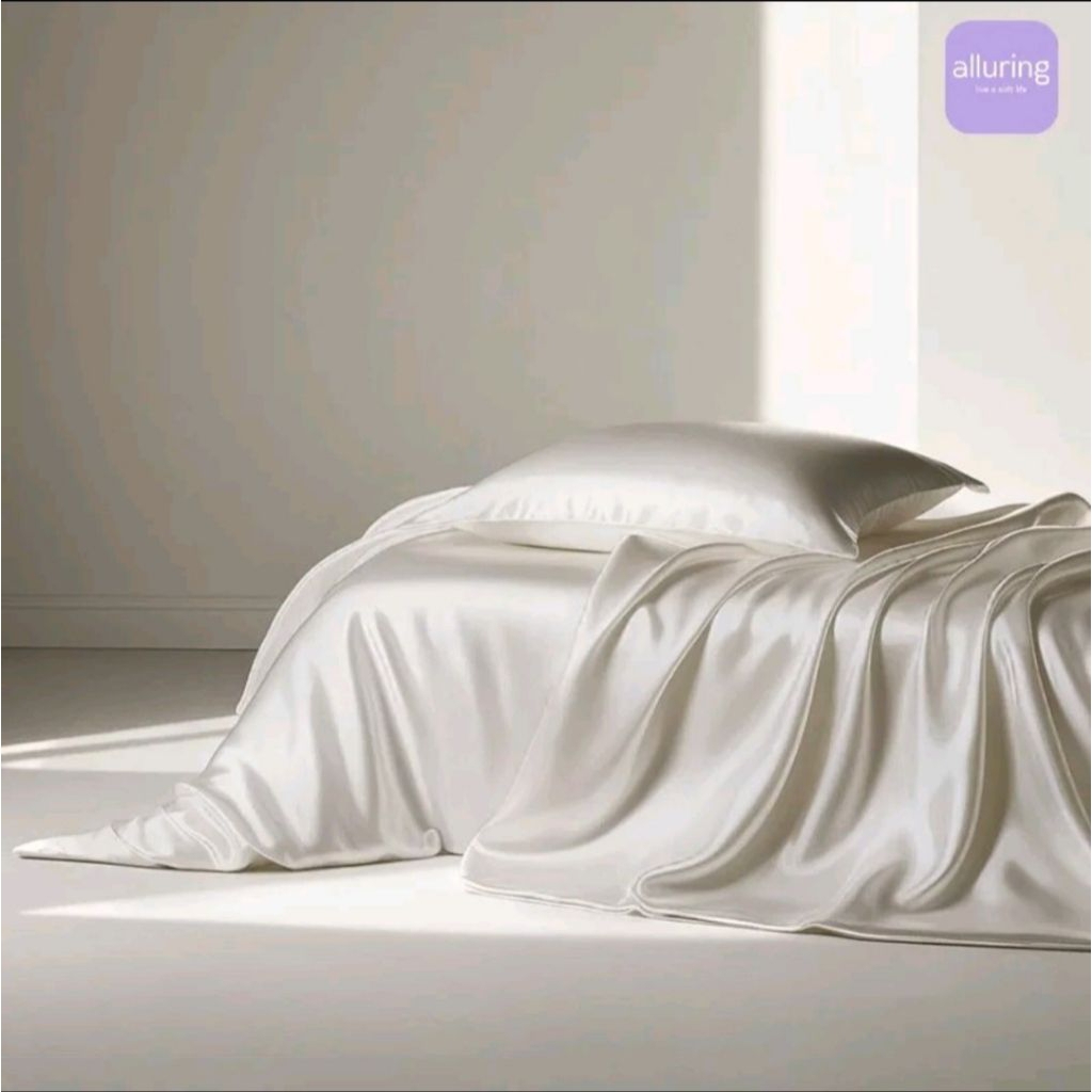 sprei satin slik premium