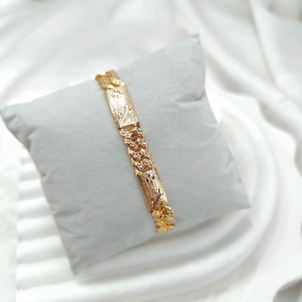 Liccili - Gelang rantai sisik naga plat - Gelang Tangan Titanium -Gelang wanita anti karat