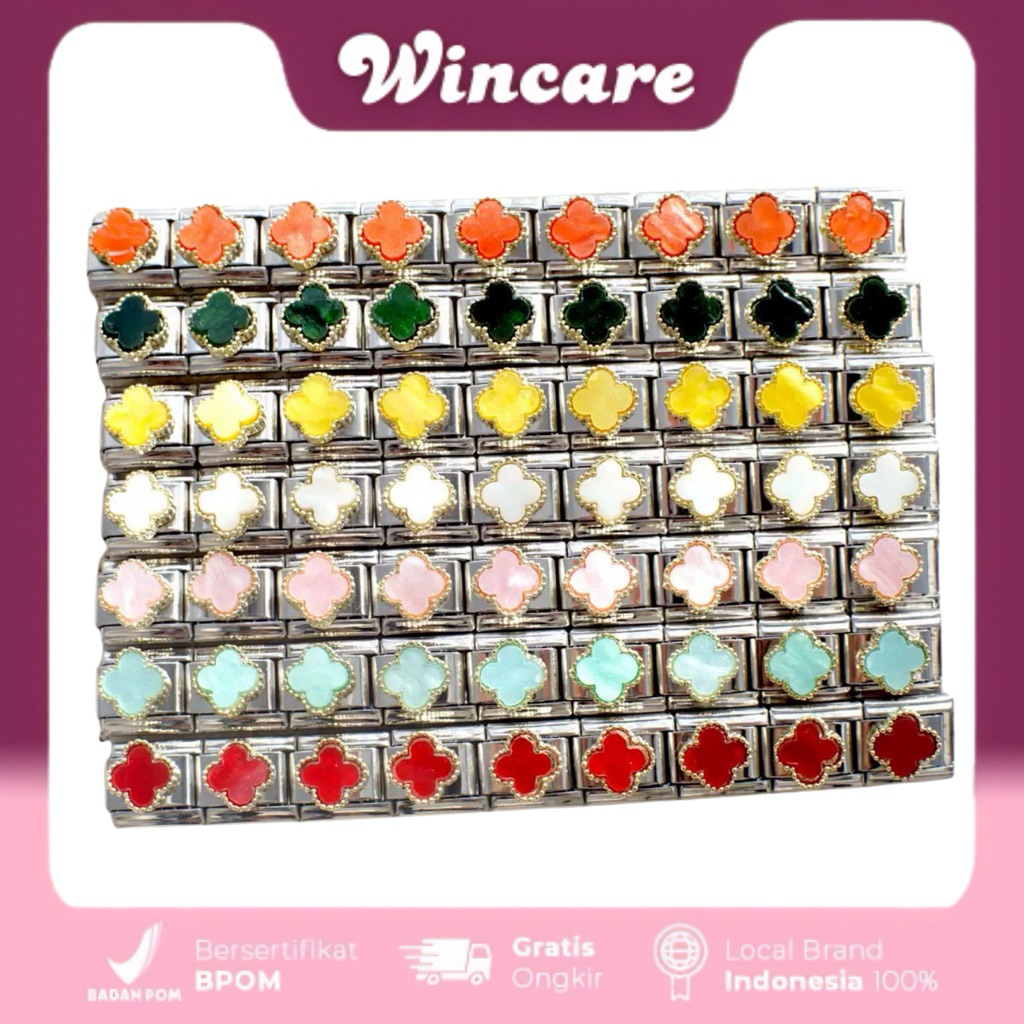 Italian Charm Bracelet Clover Gold Platinum Series / Charm Premium Italian Bracelet By Luvka