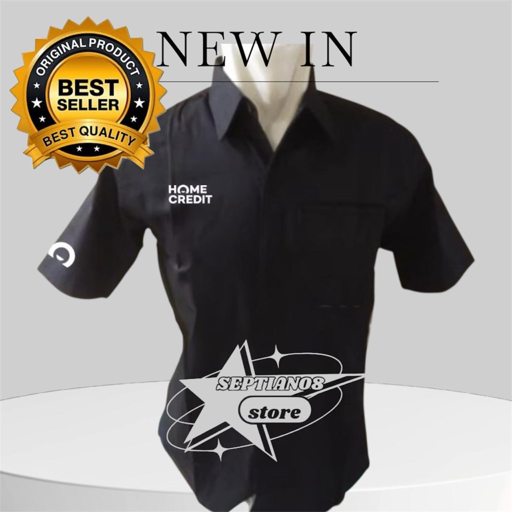 kemeja home credit terbaru hitam k1 free nama