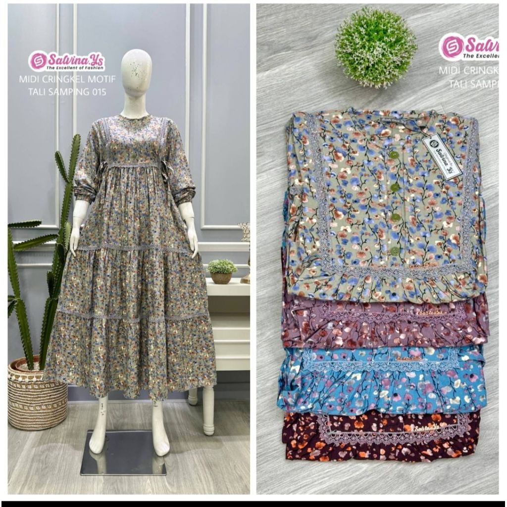 midi dress by salvina motif tile