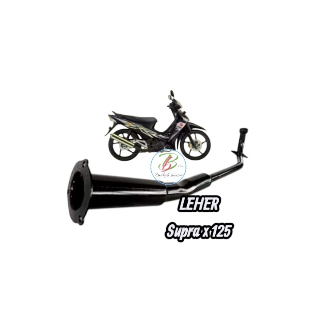 Honda LEHER KNALPOT STANDAR ORIGINAL Sepeda Motor SUPRA X 125 Full Panjang Besi 2008-2013 PNP Mudah 