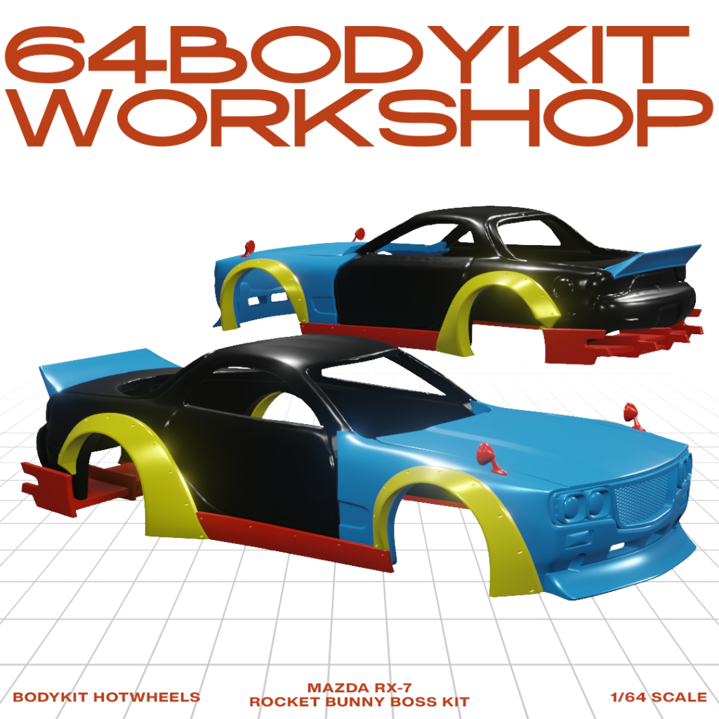 BODYKIT ROCKET BUNNY BOSS KIT HOT WHEELS MAZDA RX-7